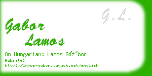 gabor lamos business card